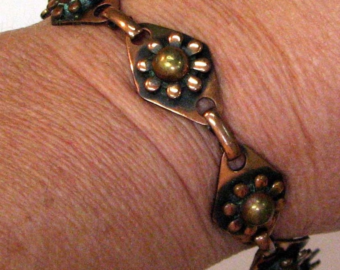 Vintage Retro Copper Link Bracelet