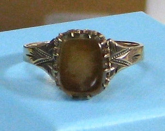 Vintage Victorian Gold Carnelian Intaglio Ring