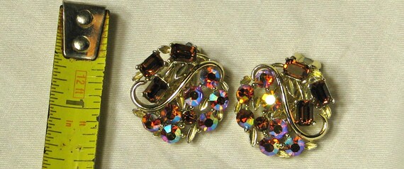 LISNER Multi-Colored Rhinestone Earrings - image 2