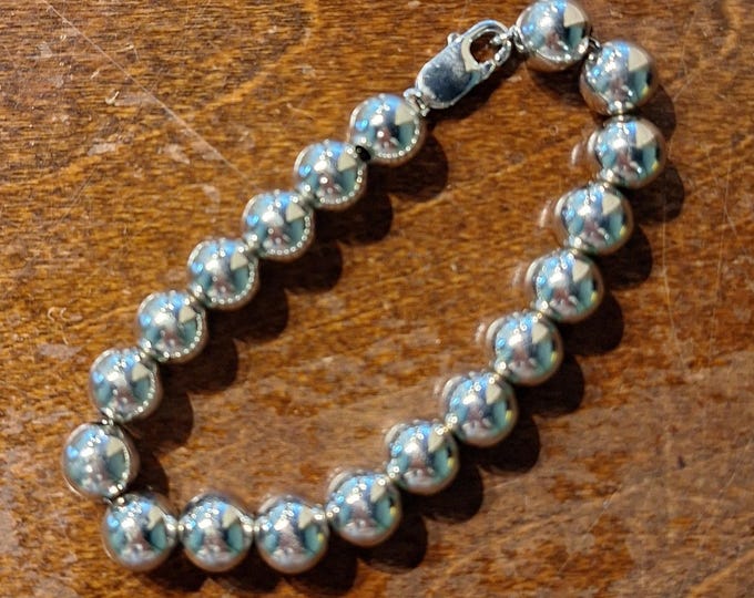 Sterling Silver Beaded Ball Bracelet