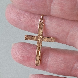 Vintage Victorian 14K Textured Cross