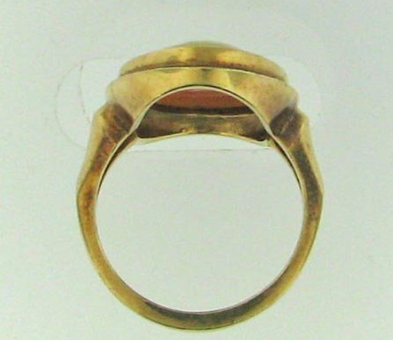 Vintage 10K Yellow Gold Cameo Ring - image 7