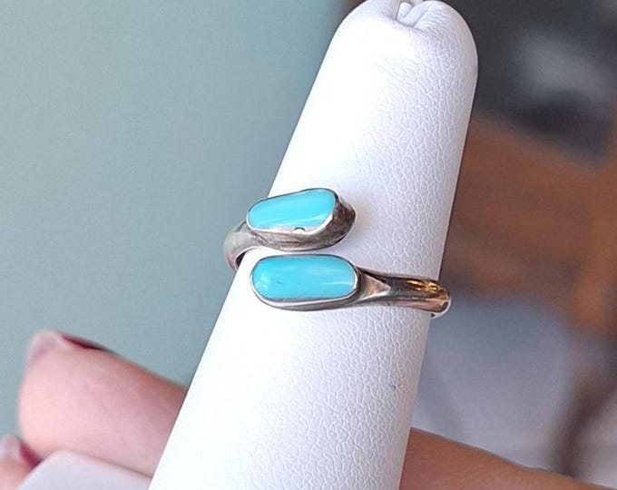 Sterling Silver Turquoise Wrap Around Band