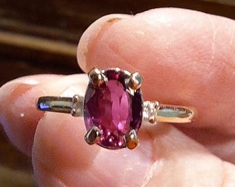 Timeless Rose Gold Natural Ruby and Diamond Ring