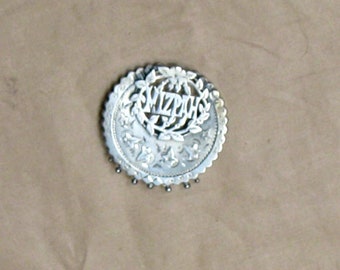 Vintage Victorian Sterling Silver Mizpah Brooch Pin