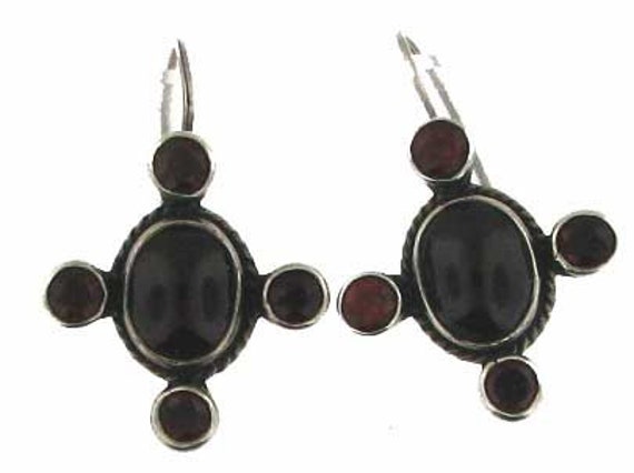 Sterling Silver Rhodolite Garnet Drop Earrings