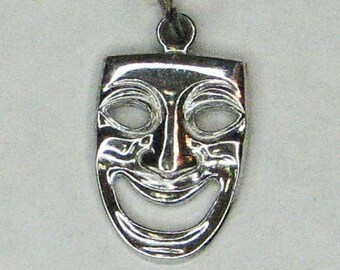 Sterling Silver Comedy Mask