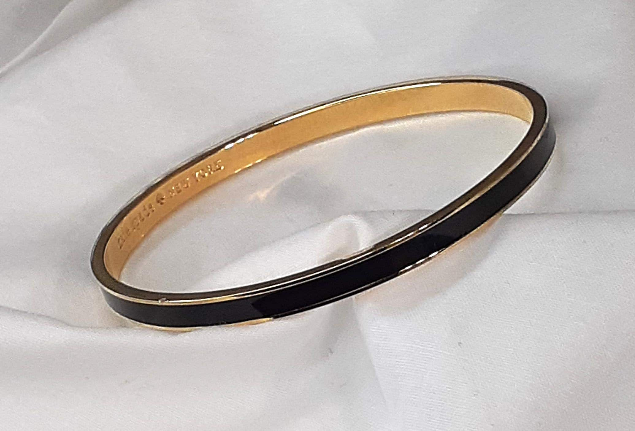 Kate Spade Black and Draw the Line Bangle Bracelet - Etsy