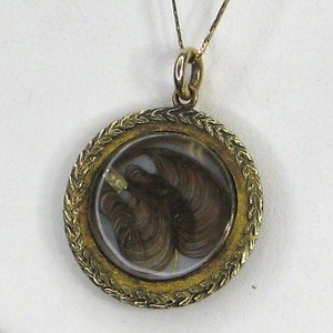 Vintage Victorian Edwardian Gold Hair Locket