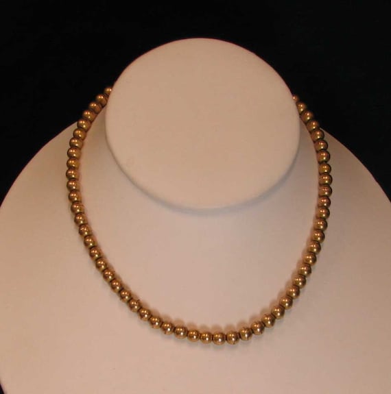 Girl's Vintage Victorian Gold Filled Bead Necklace - image 1