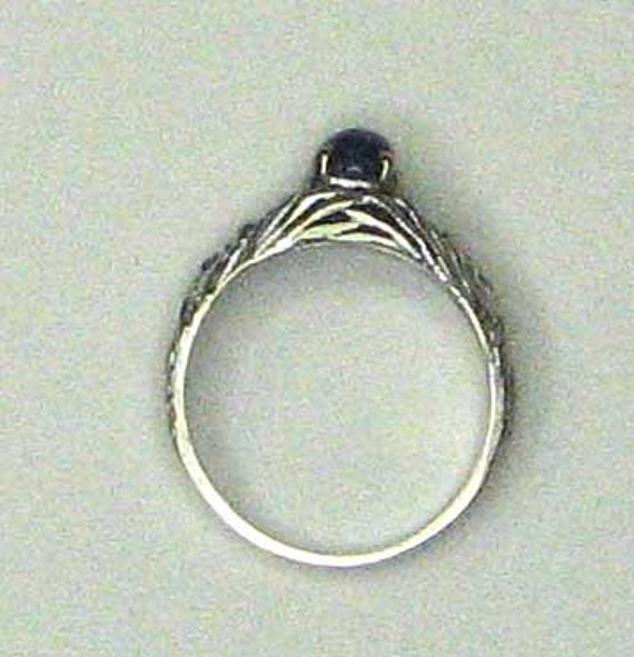 Custom Made 14K White Gold Lab Created Star Sapph… - image 7