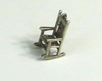 Sterling Silver Rocking Chair Charm Pendant