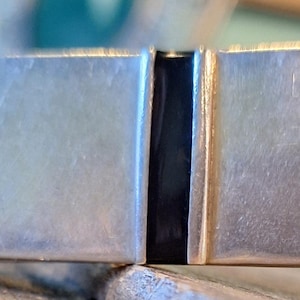 Geldklammer aus Sterlingsilber mit Onyxband