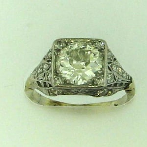 Vintage Edwardian 1.70 Ct Old European Cut Diamond Engagement Ring