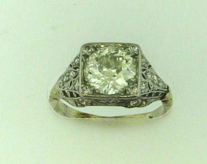 Vintage Edwardian 1.70 Ct Old European Cut Diamond Engagement Ring