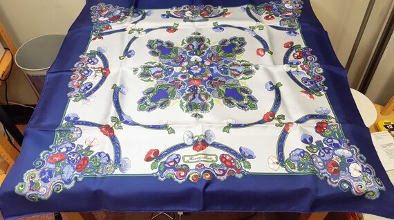 Hermes Vintage Anemones Silk Scarf