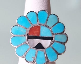 Vintage Native American Navajo Turquoise Ring