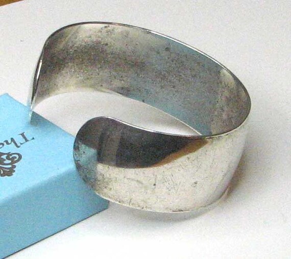 Simple Polished Sterling Silver Cuff Bracelet - image 4