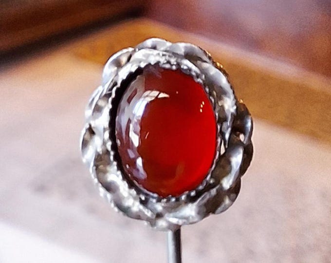 Vintage Late Victorian Carnelian Ascot Pin