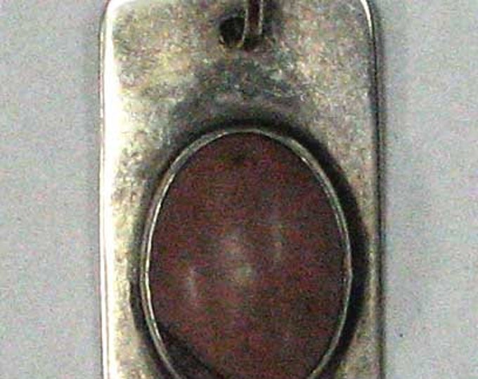 Hand Made Pink Jasper Sterling Silver Pendant