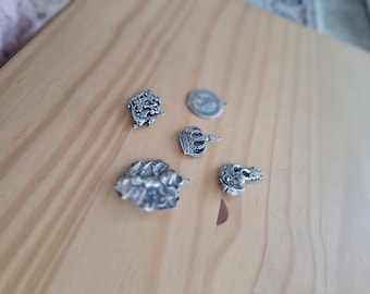 Vintage Silver Tone Italian charms