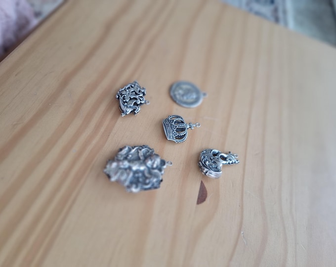 Vintage Silver Tone Italian charms