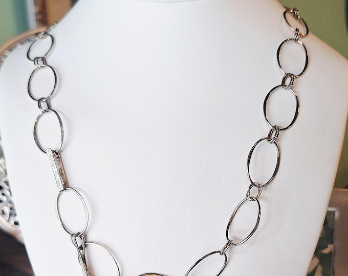Robert Lee Morris Studio Sterling Silver Large Link Necklace
