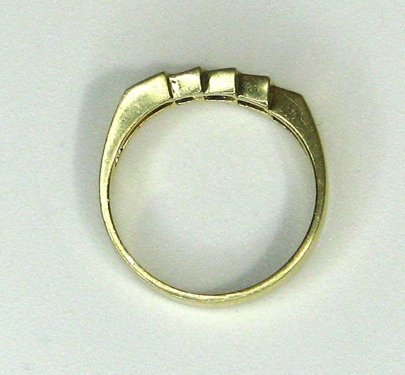 14K Yellow Gold Square Sapphire Band - image 5