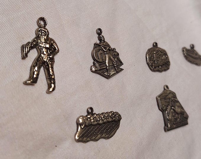 Sterling Silver Ohio Themed Charms Cleveland Presidents Astronaut Reds Severance Perry Canal Boat