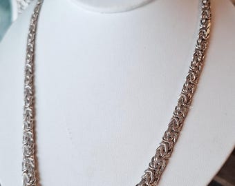 Sterling Silver Decorative Braided Necklace
