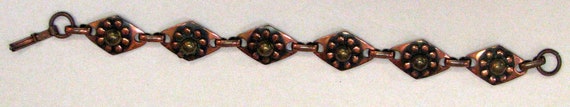 Vintage Retro Copper Link Bracelet - image 3