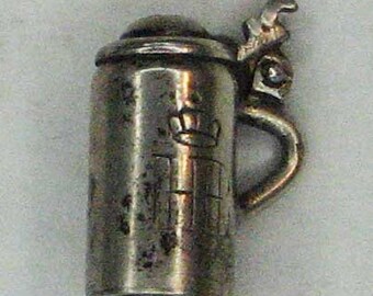 Sterling Silver Hoffbrauhaus Beer Stein Charm Pendant