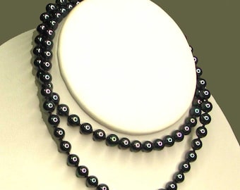 24 Inch Majorca Pearl Iridescent Strand Necklace
