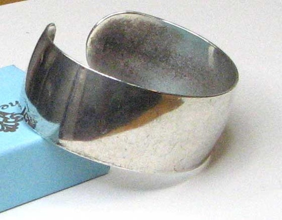 Simple Polished Sterling Silver Cuff Bracelet - image 3