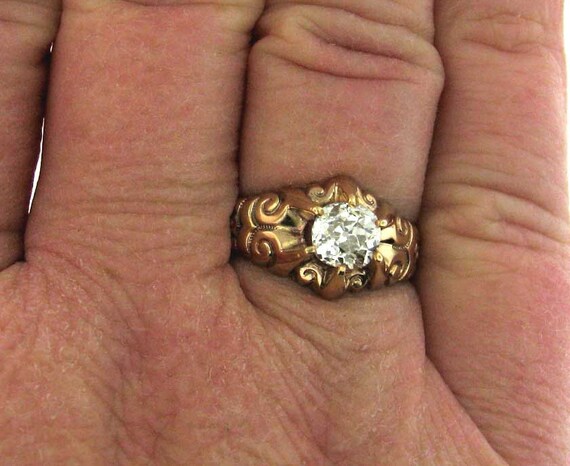 ヴィクトリア朝　ダイヤモンド　アンティークリング ダイヤモンドの指輪 英国ヴィクトリ王朝期 5ストーン 1.0ct