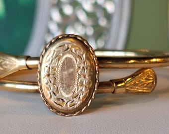 Vintage Victorian/Edwardian Gold Filled Engravable Bangle Bracelet