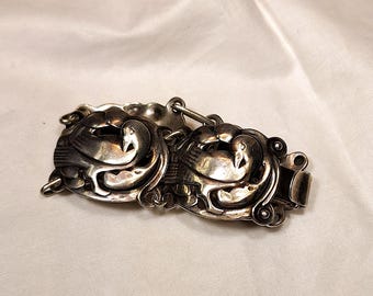 Vintage OTIS Sterling Silver Dove Bird Bracelet