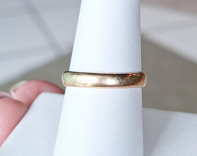 Vintage 14K Yellow Gold Polished Classic Wedding Band