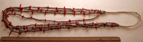 Vintage Coral Multi-Strand Southwestern Necklace - image 4