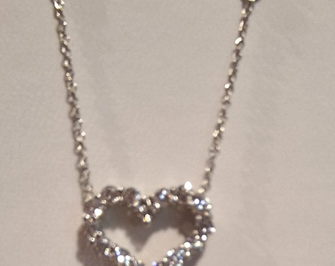 Platinum Diamonds by the Yard Necklace with Diamond Pendant