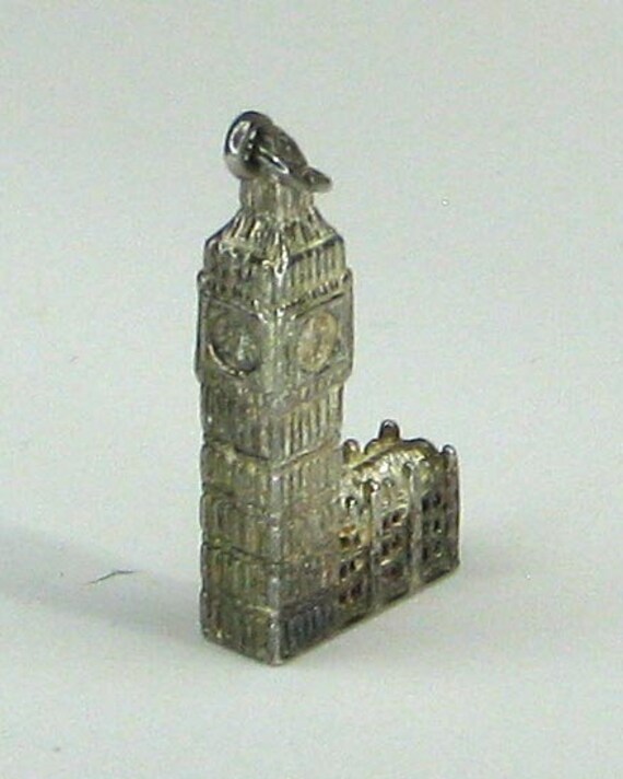 Sterling Silver London's Big Ben Pendant Charm - image 2
