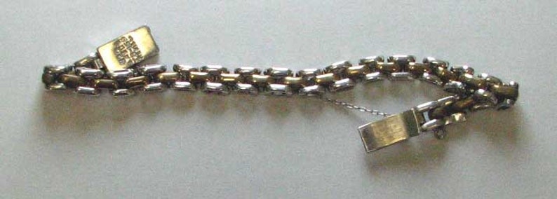 Sterling Silver and Gold Plated Bike Chain Bracelet