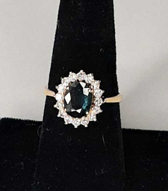 PRINCESS DIANA SAPPHIRE and Diamond Ring
