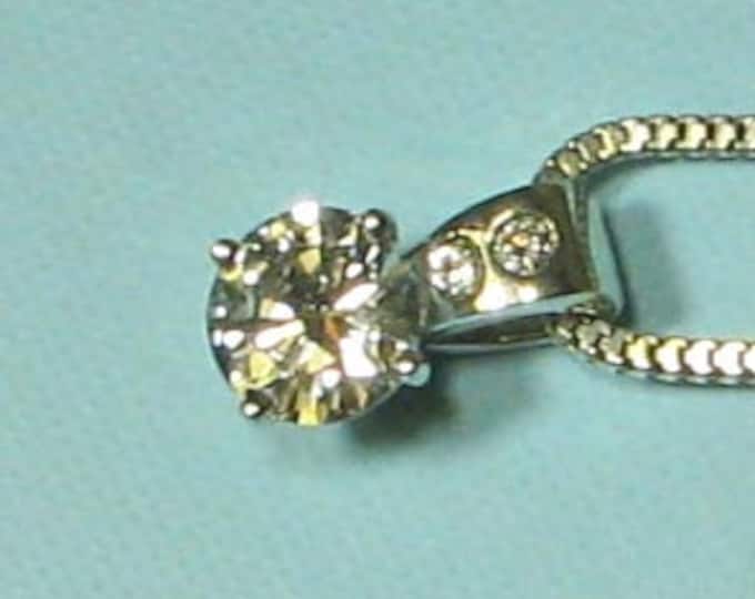 GREAT LOOK SIZE 2.12 Carat Natural Diamond White Gold Diamond Pendant