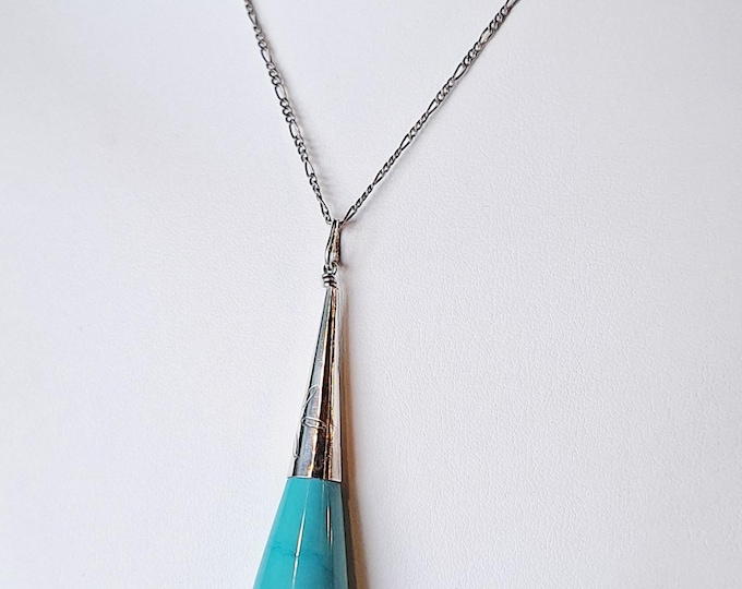 Sterling Silver Turquoise Teardrop pendant