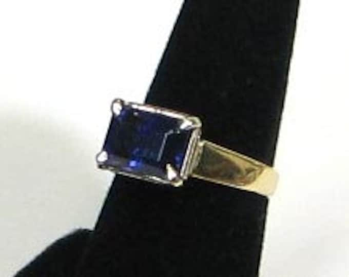 DEEP PURPLE IOLITE Gold Ring