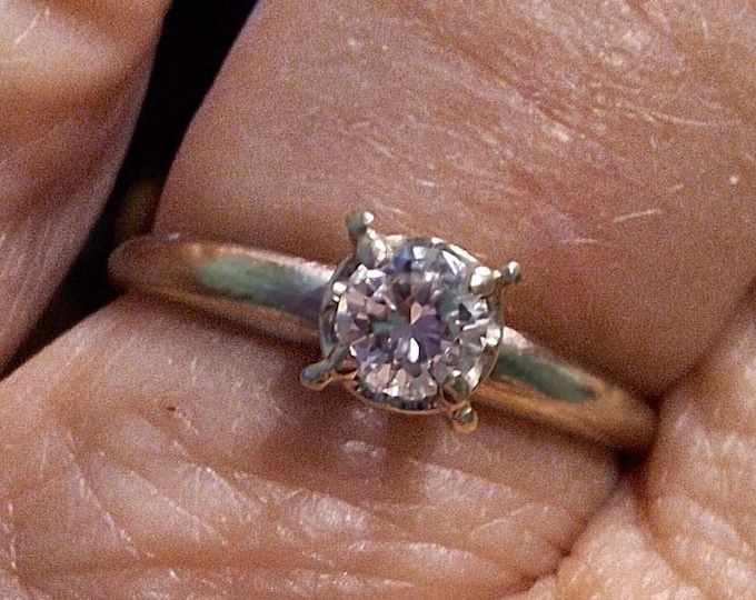 Classic 14K White Gold Solitaire Diamond Ring
