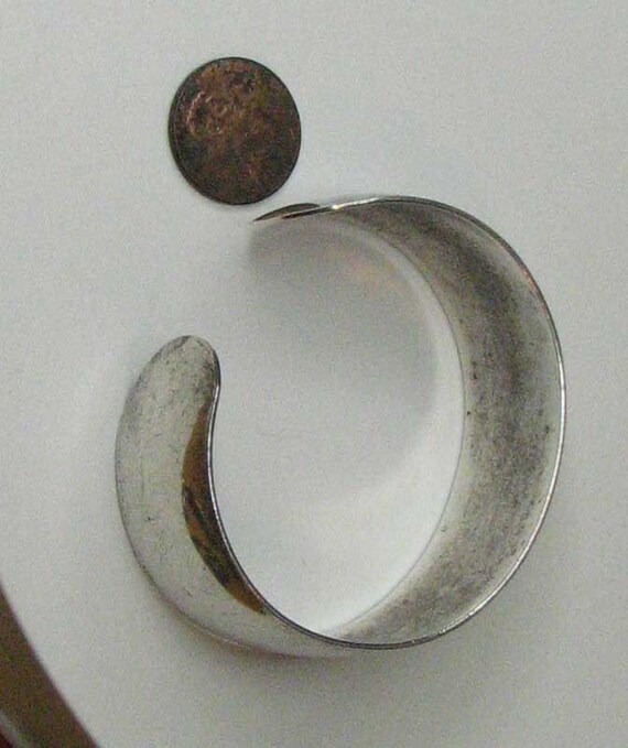 Simple Polished Sterling Silver Cuff Bracelet - image 2