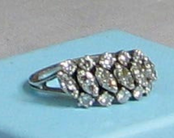 Vintage White Gold Diamond Band