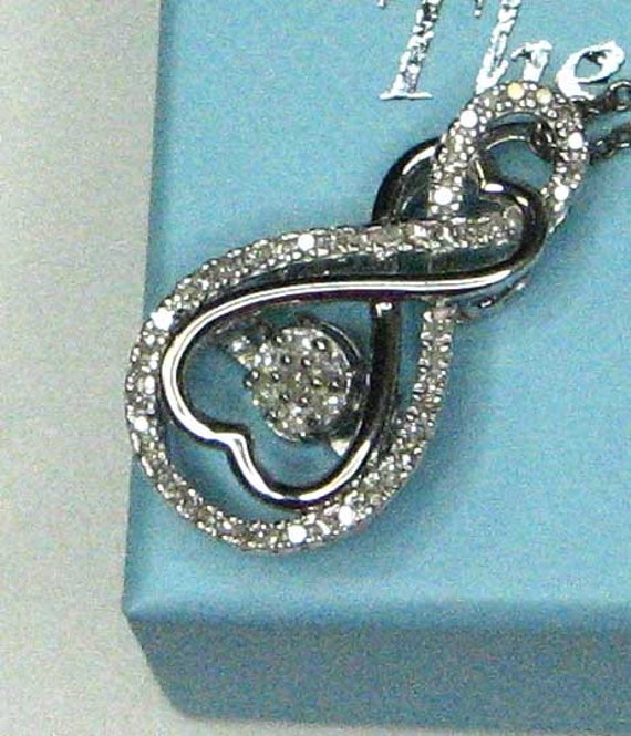 Sterling Silver Diamond Eternity Heart Pendant - image 5